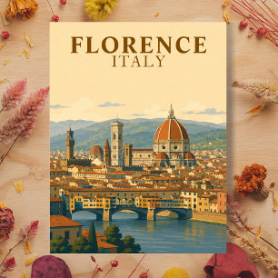 Postal Florencia Italia Duomo Viajes Antiguos