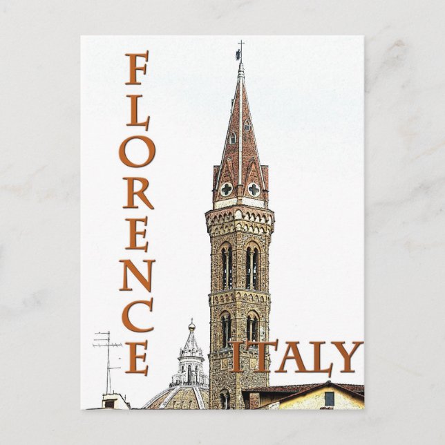 Postal Florencia, Italia II (Anverso)