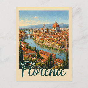 Postal Florencia Italia Viajes Antiguos