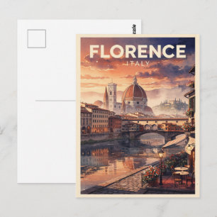 Postal Florencia Italia Viajes Antiguos