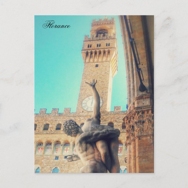 Postal Florencia-Piazza della Signoria (Anverso)