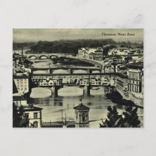 Postal Florencia, río Arno