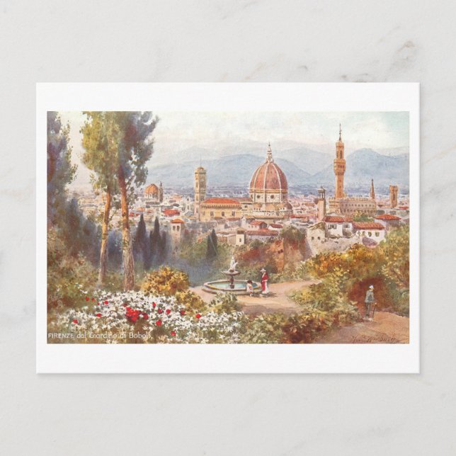Postal Florencia vintage horizonte (Anverso)