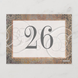 Postal Florentine Elegance Tuscan Damask Table Number