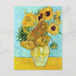 Postal Florero con doce girasoles de Vincent van Gogh