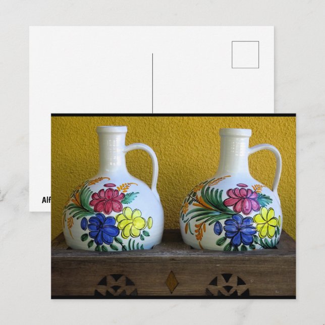 Postal Floreros Decorativos (Anverso / Reverso)
