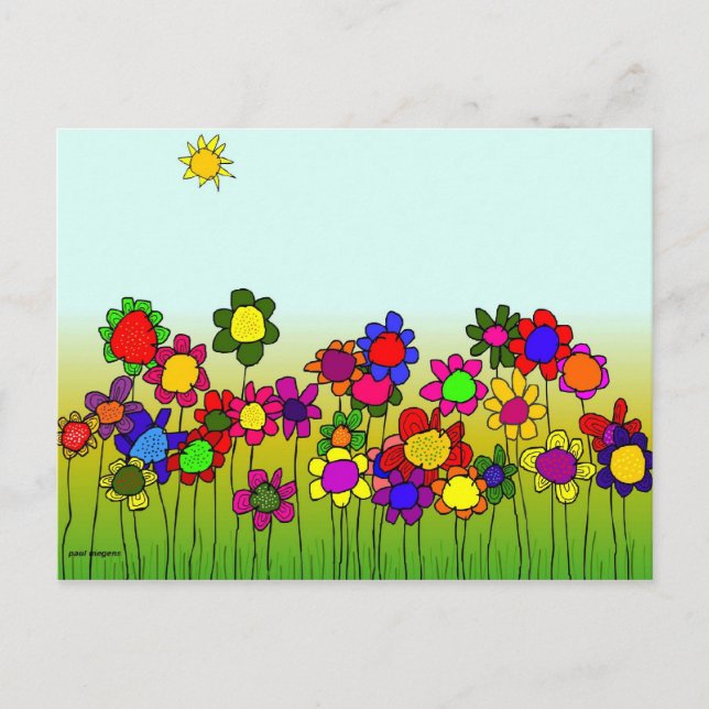 Postal 'flores' (Anverso)