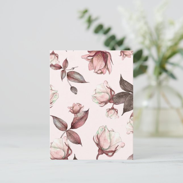 Postal Flores acuáticas 11 (Anverso de pie)