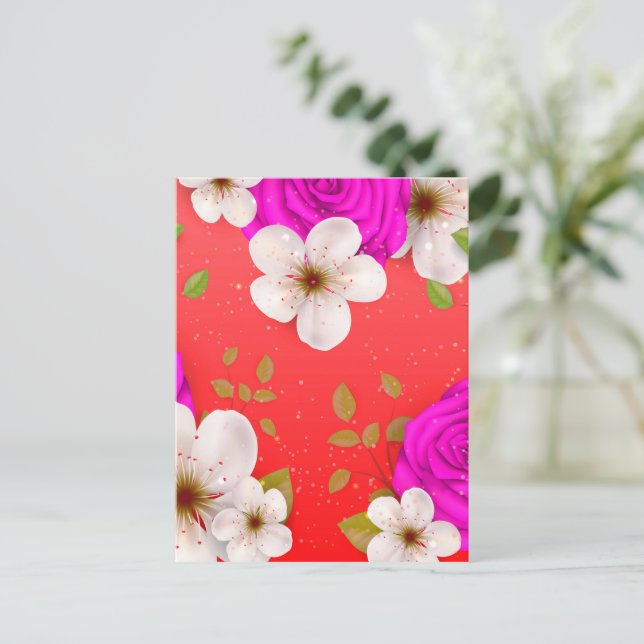 Postal Flores acuáticas 14 (Anverso de pie)