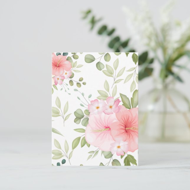 Postal Flores acuáticas 20 (Anverso de pie)