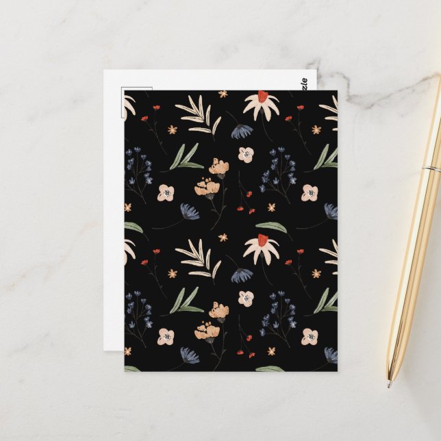 Postal Flores acuáticas simples 1 (Anverso/Reverso In Situ)