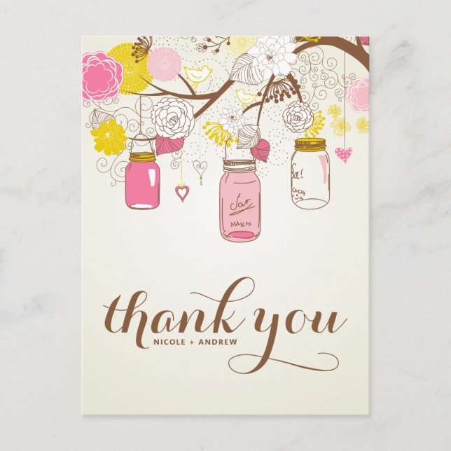 Postal Flores antiguas y mason Jars gracias a Postard (Anverso)