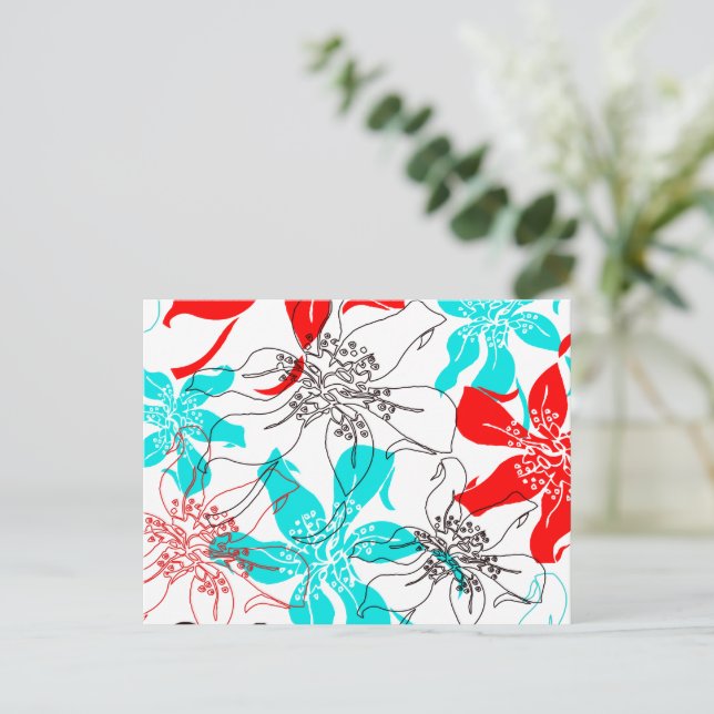 Postal Flores audaces (Anverso de pie)