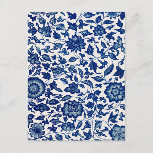 Postal Flores azules