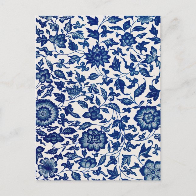 Postal Flores azules (Anverso)