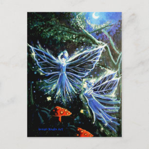 Postal Flores azules de la luna - Postcard