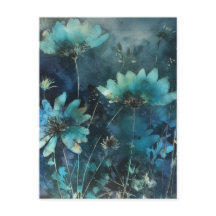Flores azules Medios mixtos de Cyanype