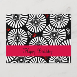 Postal Flores blancas negras Retro Postcard