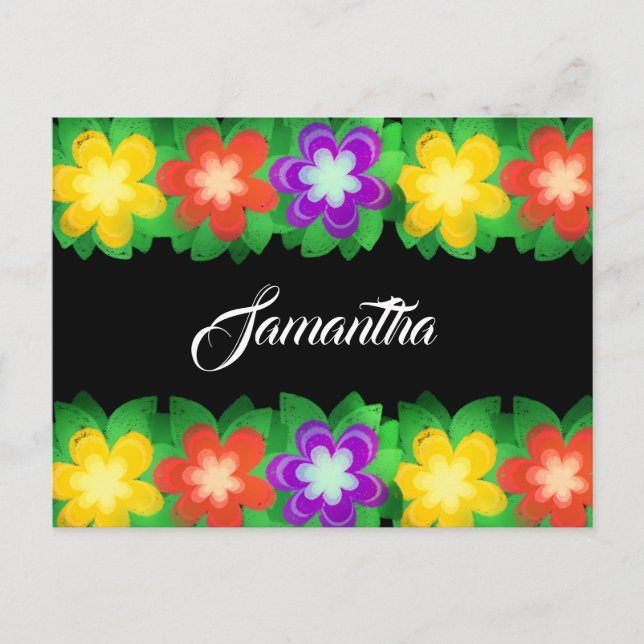 Postal Flores botánicas tropicales (Anverso)