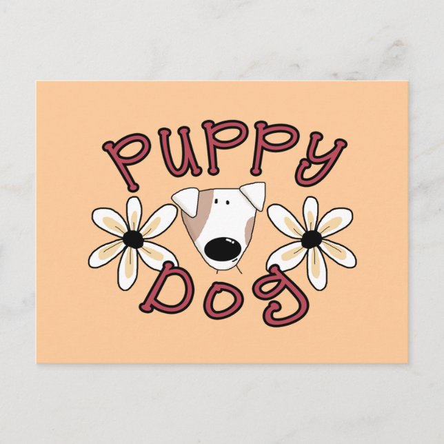 Postal Flores Camisetas de perro y regalos (Anverso)