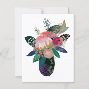 Postal Flores caprichosas