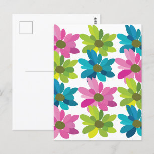 Postal Flores Coloridas Flores Silvestres