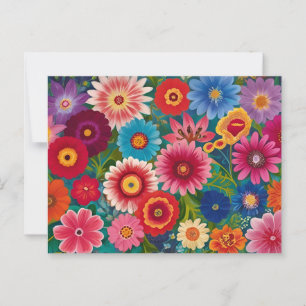 Postal Flores Coloridas para Cualquier Ocasión