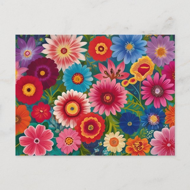 Postal Flores Coloridas para Cualquier Ocasión  (Anverso)