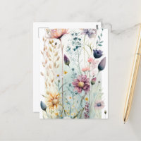 Flores de acuarela de época decorativa