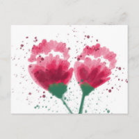 Flores de Acuarela para Cumpleaños en Cualquier Oc