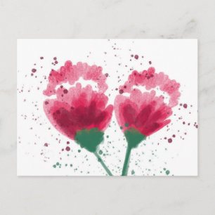 Postal Flores de Acuarela para Cumpleaños en Cualquier Oc
