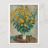 Flores de alcachofa de Jerusalén pintadas por Mone