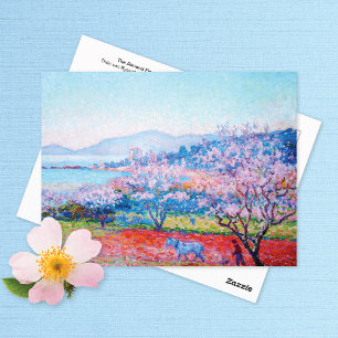 Postal Flores de almendra Orchard Théo van Rysselberghe