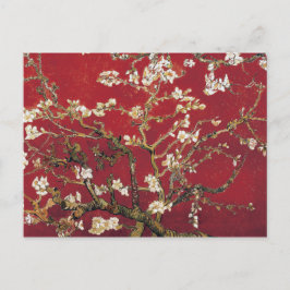 Postal Flores de almendra Pintura de arte de Red Vincent 