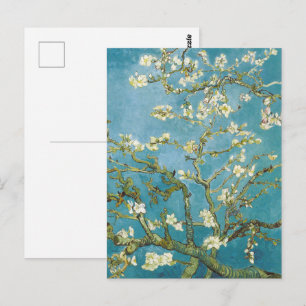Postal Flores de Almendro de Van Gogh - Arte Azul Clásico