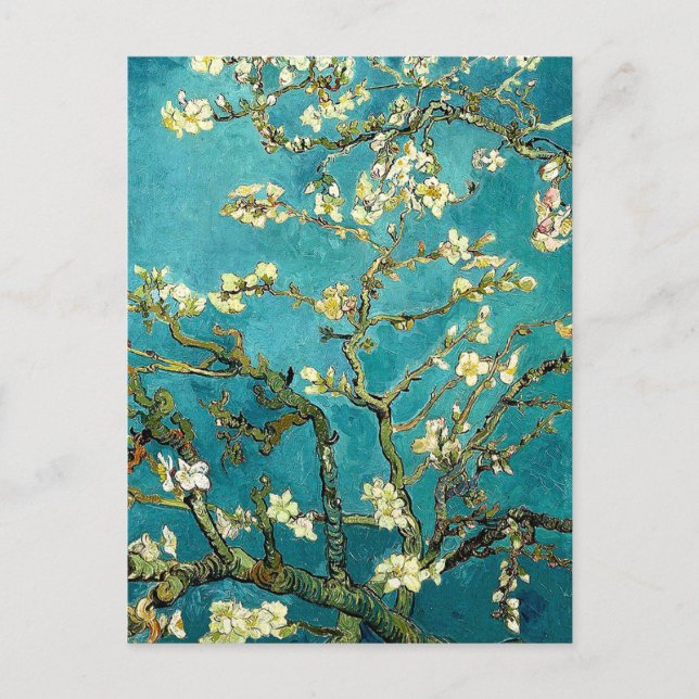 Postal Flores de almendro de Van Gogh Clasicismo Impresio (Anverso)