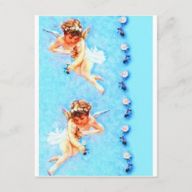 Postal flores de ángel (Anverso)