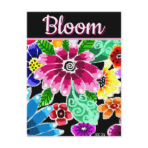 Flores de arte folclórico caprichosas personalizad