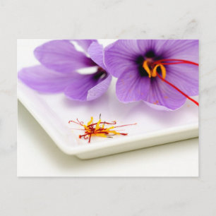 Postal Flores de azafrán