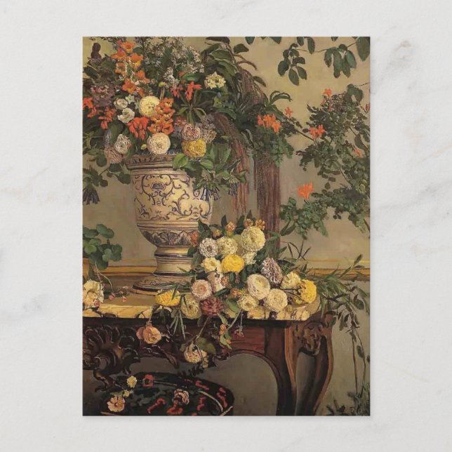 Postal Flores de Bazille Frederic (Anverso)