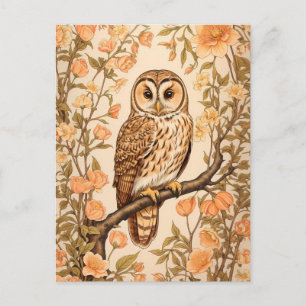 Postal Flores de bolas de lechuza de Tawny Inspiradas por