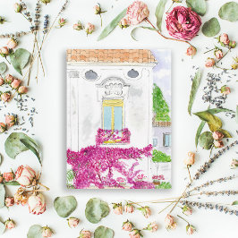 Postal Flores De Bougainvillea En Positano, Italia