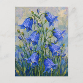 Postal Flores de campanillas azules
