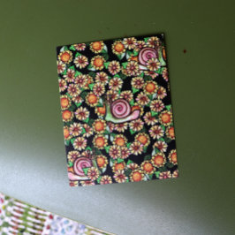 Postal Flores de caracoles felices