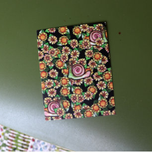 Postal Flores de caracoles felices