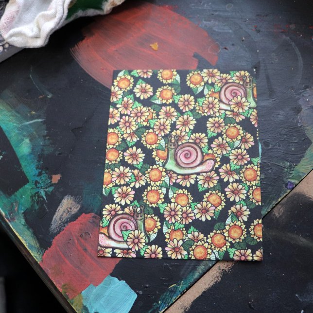 Postal Flores de caracoles felices (Subido por el creador)