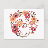 Flores de ciruelo japonesas Circle