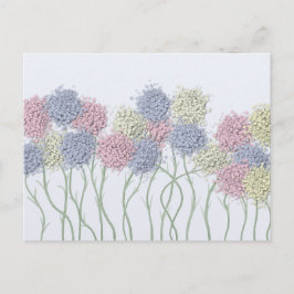 Postal Flores de color pastel de bonito