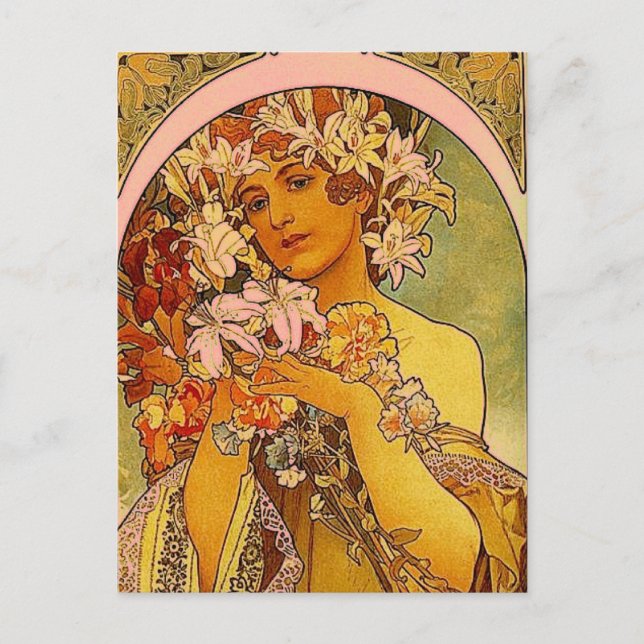 Postal flores de colores (Anverso)
