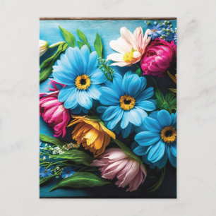 Postal Flores de colores